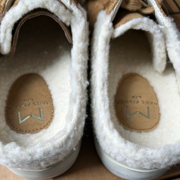Marc Fisher Women’s Brown Faux Fur Mule Sneakers Size 7M Casual - Picture 10 of 11